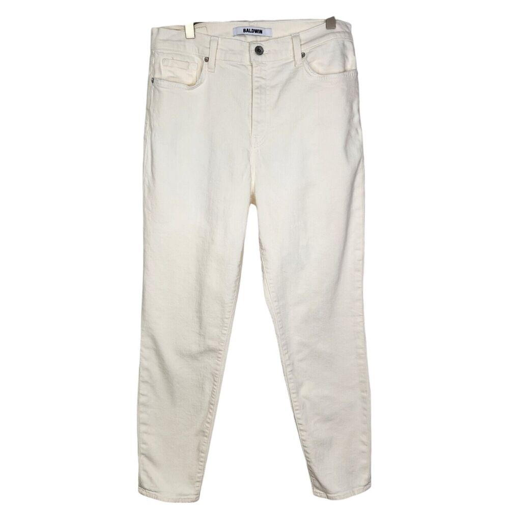 BALDWIN Jeans Womens 32 White Sand The Rivington Skinny‎ Crop Jeans Japan FLAW